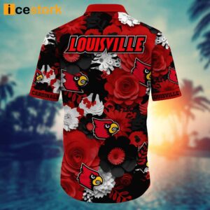 Louisville Cardinals NCAA2 Flower Hawaiian Shirt