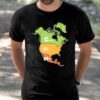 Map Canada USA And Mexico Shirt