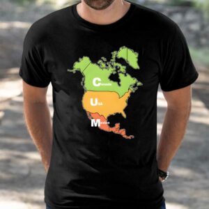 Map Canada Usa And Mexico Shirt