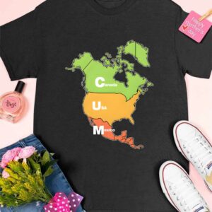 Map Canada Usa And Mexico Shirt