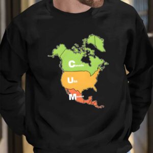 Map Canada Usa And Mexico Shirt