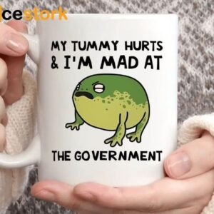 My Tummy Hurts I'm Mad At The Government Frog Mug