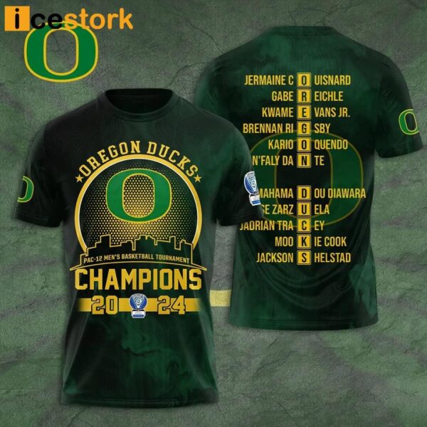 Oregon Pac-12 Men’s Basketball Tournament Champions Shirt