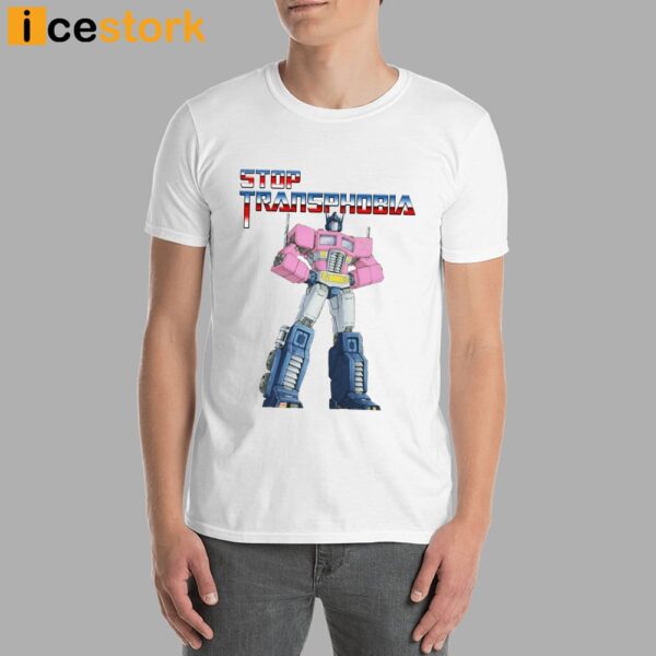Robot Stop Transphobia T-Shirt