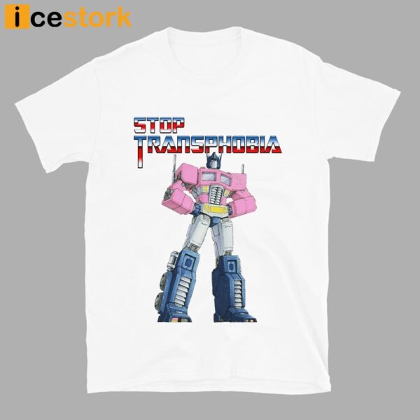 Robot Stop Transphobia T-Shirt