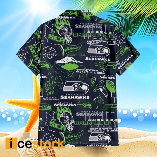 Seahawks Legacy Patch Hawaiian Shirt