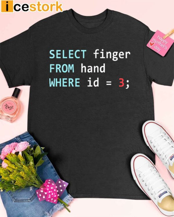 Select Finger From Hand Where Id 3 Shirt