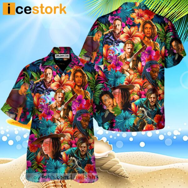 The Walking Dead Synthwave Tropical Summer Special Hawaiian Shirt