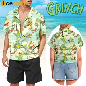 The grnch Button Up Hawaiian Shirt 1