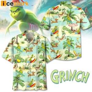 The grnch Button Up Hawaiian Shirt 2