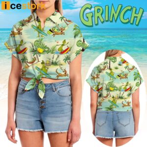 The grnch Button Up Hawaiian Shirt 3