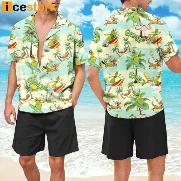 The grnch Button Up Hawaiian Shirt