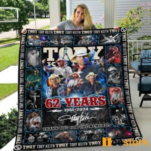 Toby Keith 62 Years 1961 2024 Thank You For The Memories Quilt Blanket