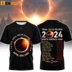 Total Solar Eclipse April 8 2024 North Ameria Tour Shirt