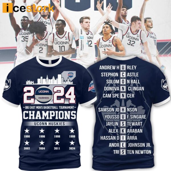 Uconn Big East Men’s Basketball Tournament Champion 2024 Hoodie