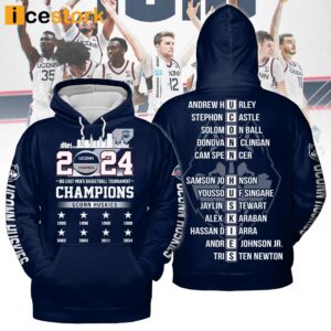 Uconn Big East Men's Basketball Tournament Champion 2024 Hoodie