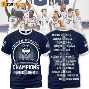 Uconn Big East Men's Basketball Tournament Champion 2024 Shirt