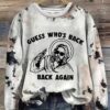 Women’S Guess Who’S Back Back Again Print Long Sleeve Sweatshirt