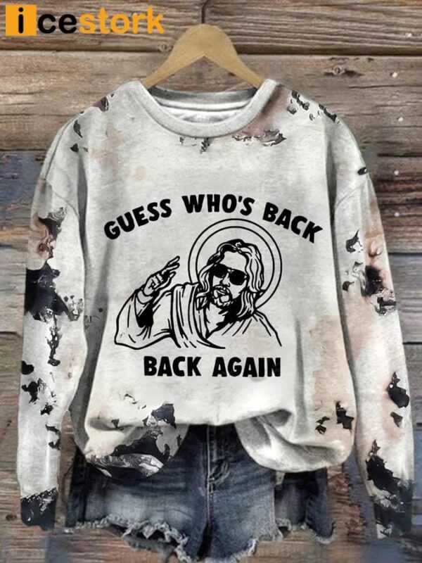 Women’S Guess Who’S Back Back Again Print Long Sleeve Sweatshirt
