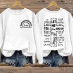 Women’s Let Me Tell You About My Jesus Cross Print Sweatshirt