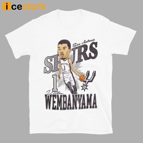 Spurs Victor Wembanyama Caricature Shirt