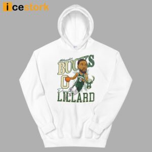 Bucks Damian Lillard Caricature Shirt