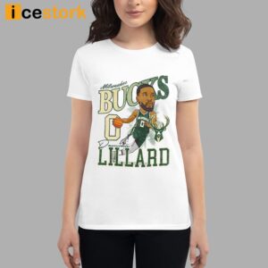 Bucks Damian Lillard Caricature Shirt