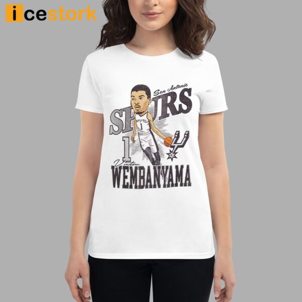 Spurs Victor Wembanyama Caricature Shirt