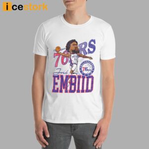 76ers Joel Embiid Caricature Shirt