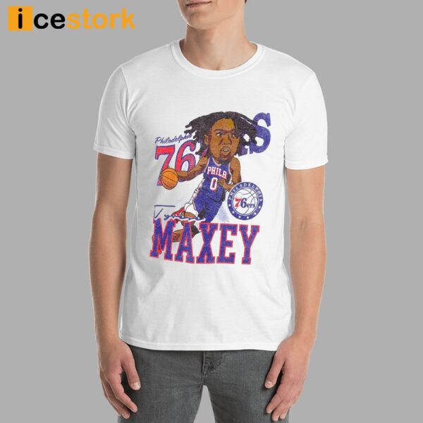 76ers Tyrese Maxey Caricature Shirt