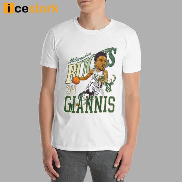 Bucks Giannis Antetokounmpo Caricature Shirt