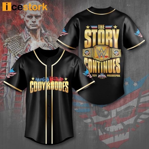 American Nightmare Cody Rhodes The Story Continues Baseball Jersey