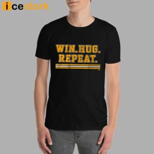 Boston Hockey Win Hug Repeat Shirt