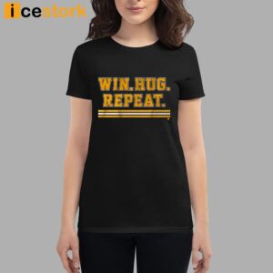 Boston Hockey Win Hug Repeat Shirt