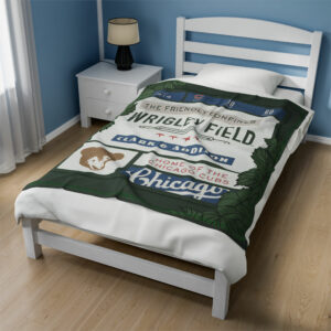 Cubs Wrigley Field Fleece Blanket Giveaway 2024 icestork