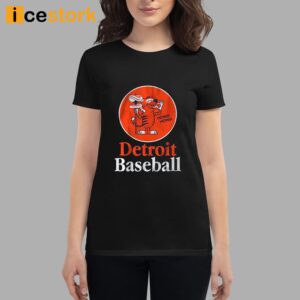 Detroit Baseball Pizza Spear Shirt