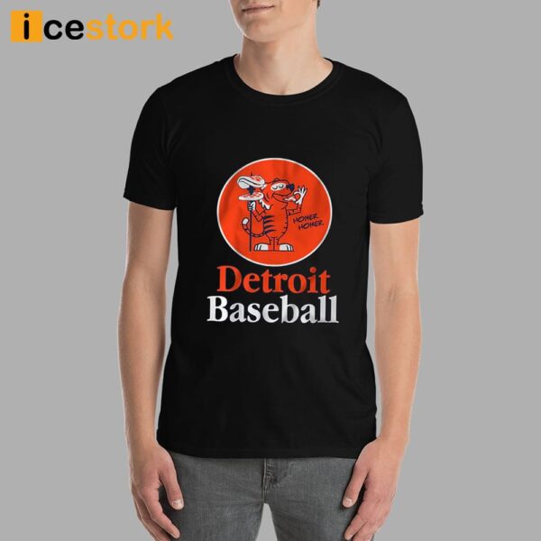 Detroit Baseball Pizza Spear Shirt