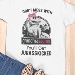 Don't Mess With Grandmasaurus Ladies T Shirt