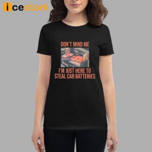 Don't Mind Me I'm Just Here To Steal Car Batteries Shirt