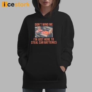 Don't Mind Me I'm Just Here To Steal Car Batteries Shirt