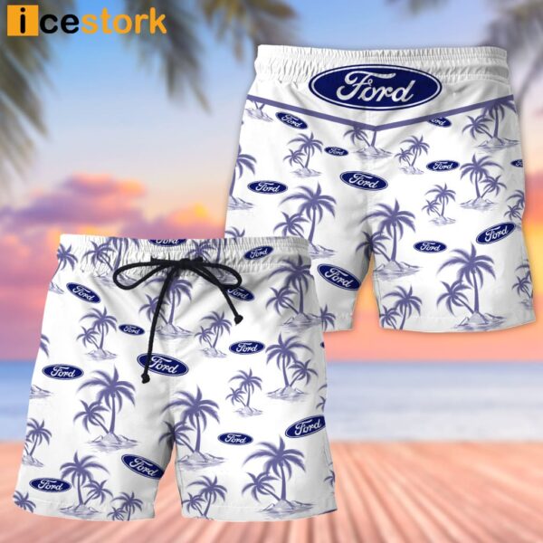 Ford Tropical Hawaiian Shirt and Shorts Set