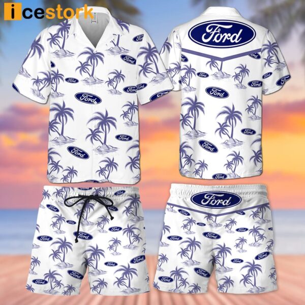 Ford Tropical Hawaiian Shirt and Shorts Set