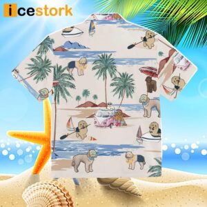 Goldendoodle Summer Beach Hawaiian Shirt