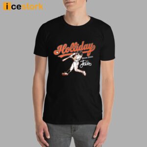 Jackson Holliday Orioles Baseball Slugger Swing Shirt