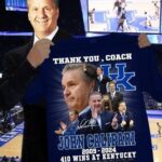 John Calipari 2009-2024 410 Wins At Kentucky Thank You For The Memories Shirt