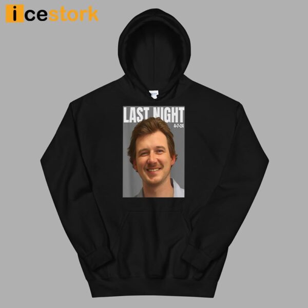 Last Night Mugshot of Morgan MugShot April 2024 Legend Shirt