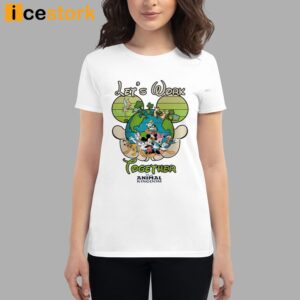 Let's World Together Mickey And Friends Earth Day Shirt