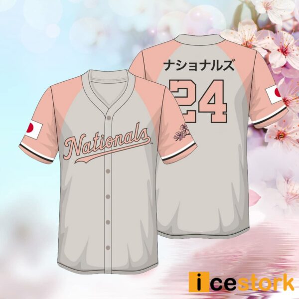 Nationals Japanese Heritage Day Baseball Jersey 2024 Giveaway