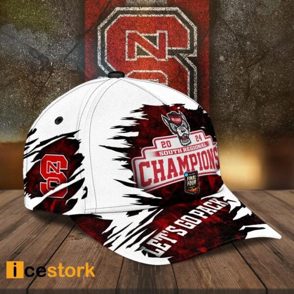 Nc State Let’s Go Pack 2024 Final Four South Regional Champions Hat