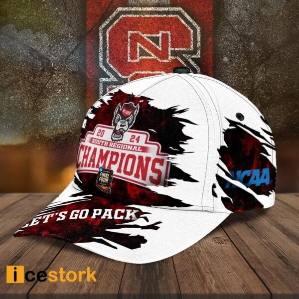 Nc State Let’s Go Pack 2024 Final Four South Regional Champions Hat